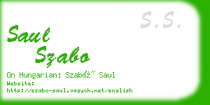 saul szabo business card